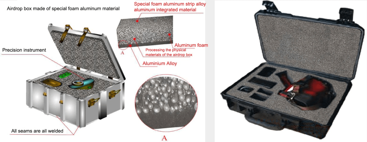 Special Application of Aluminium Foam Case Military Precision Instrument and Etc